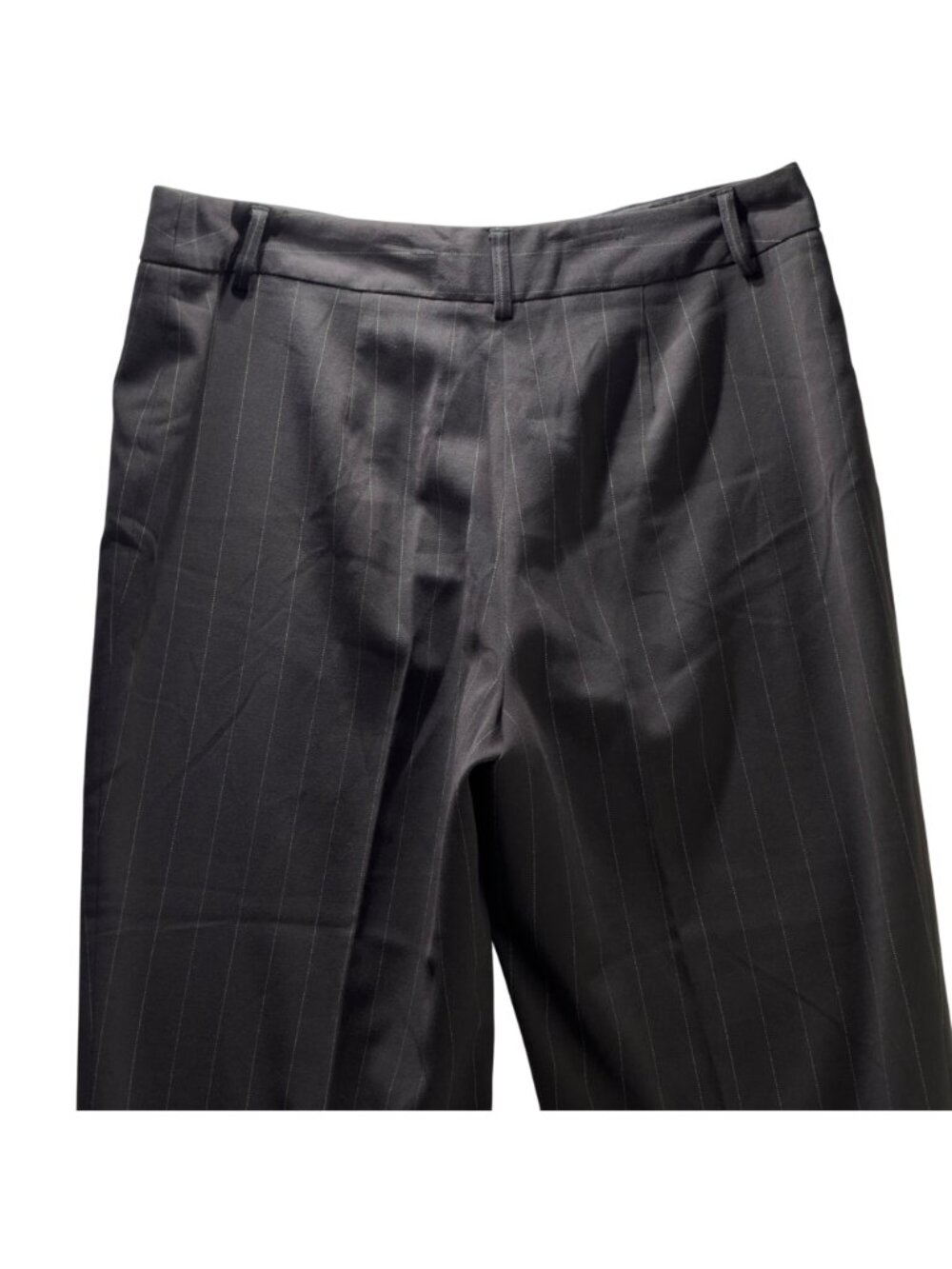 Pantology Womens Pinstripe Trousers Brown Size 14 Polyester/Rayon/Spandex - Picture 4 of 13